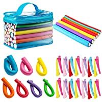 Los mejores  - Liuer 62PCS Rulos Flexibles para Rizar y Pinza de Pelo de Dientes de Pato de Plástico Pelo Sin Calor Suaves Bigudies…